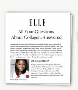 Elle, all your questions about Collagen answered article