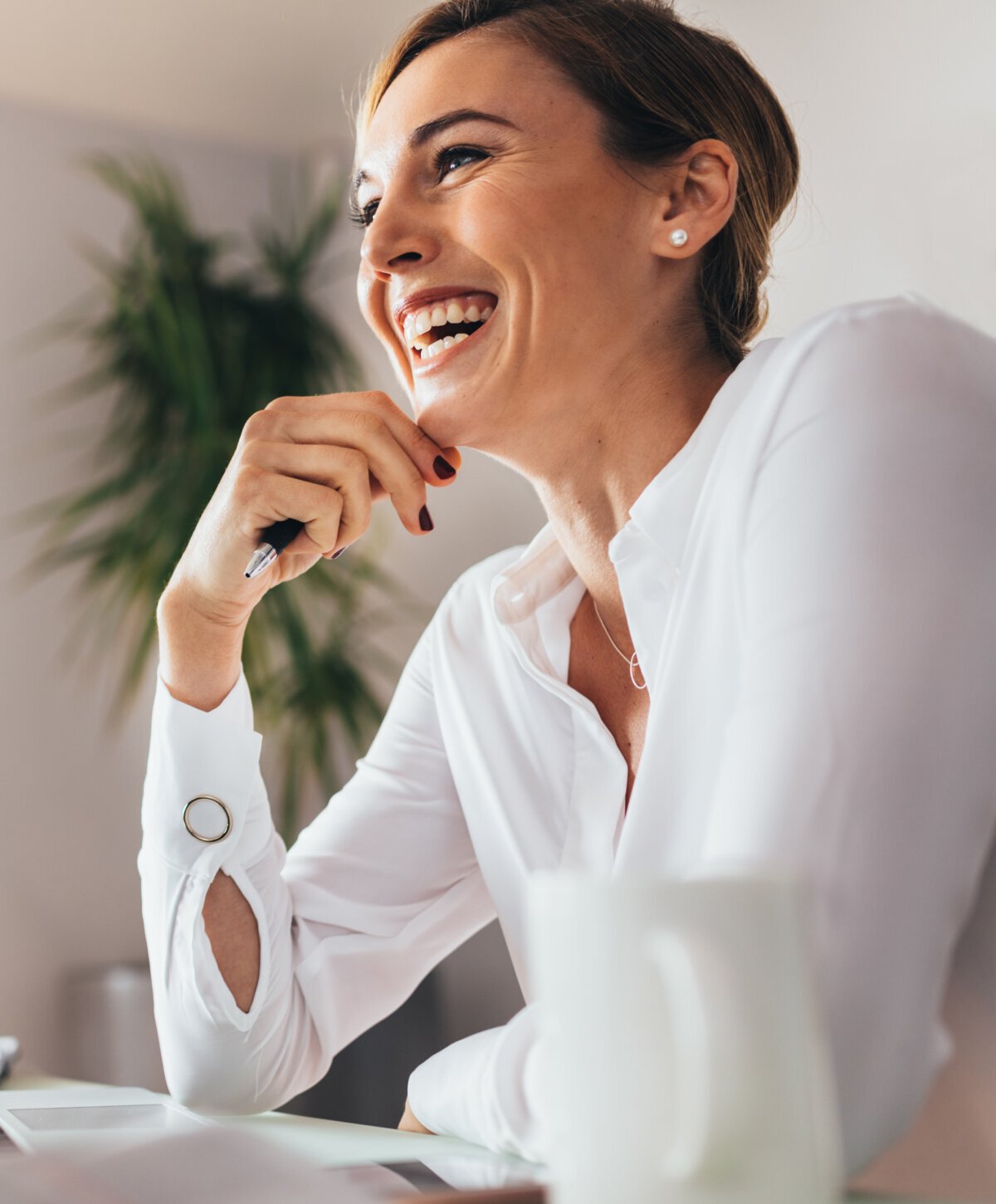 Washington DC Juvederm model laughing