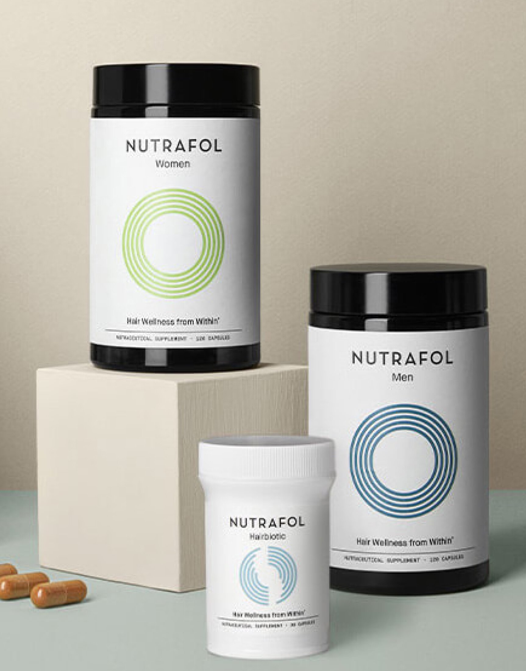 Nutrafol hair and skincare products